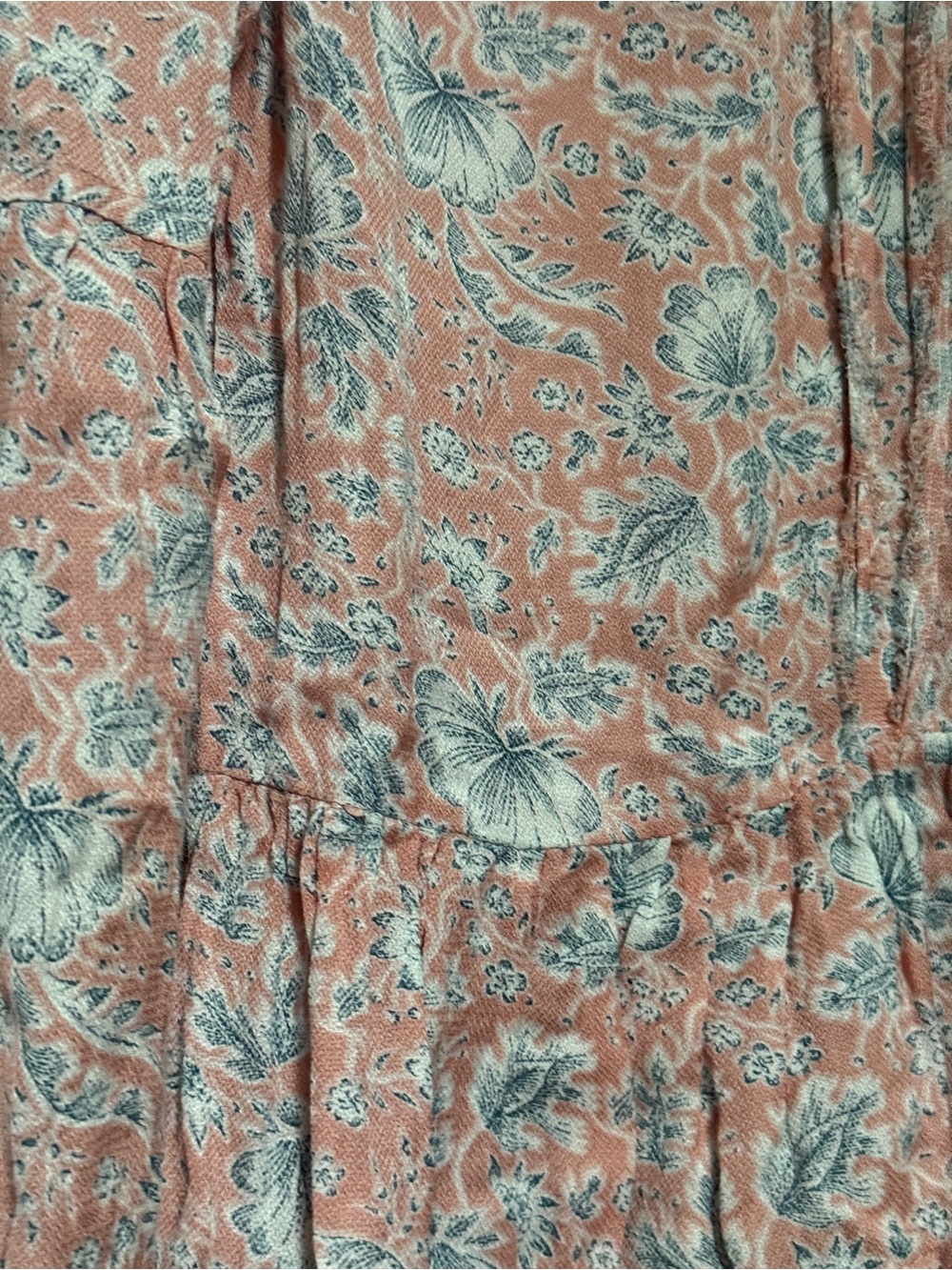 William Rast Pink Floral Ruffle Button-Front Blouse - Picture 8 of 9